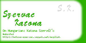 szervac katona business card